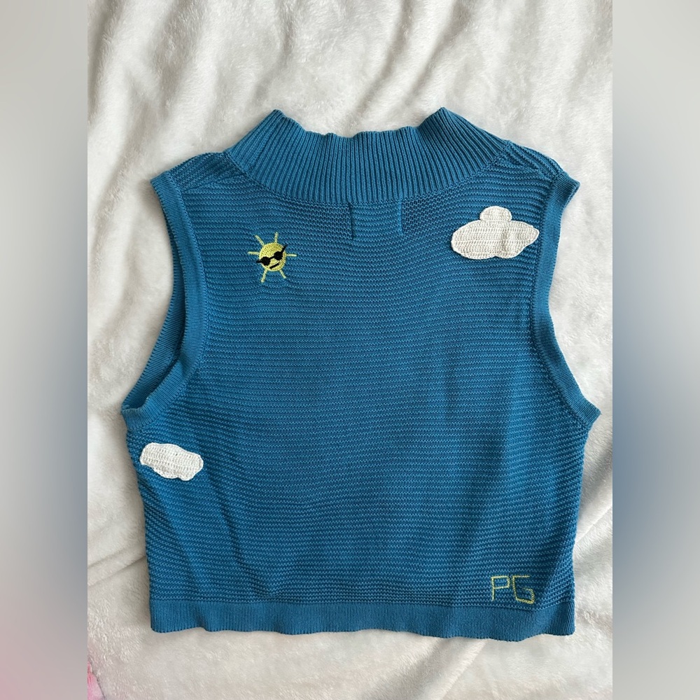 Fashion Brand Company Blue Knit Sex House Top - Picture 3 of 3